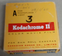 Kodakrome 2 Film Couleur 8mm 25 Pieds 1965 Usagé