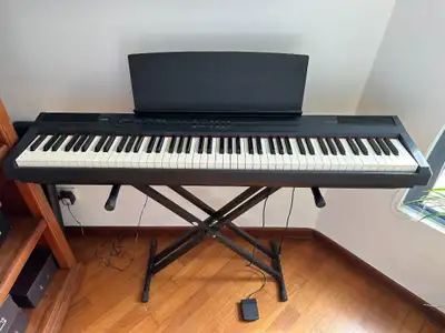 Yamaha P-105 Piano 88 Weighted Keys with stand & pedal, View more
