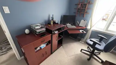 office corner unit with book shelf, View more