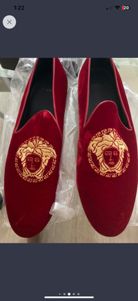 Versace Velvet Loafers in a Maroon  red Size 45.5Worn onceAsk
