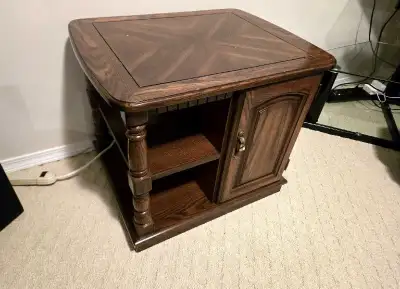 Traditional wooden nightstand, View more