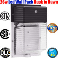 26w Porch Exterior Wall Light Photocell/Dusk to Dawn Sensor