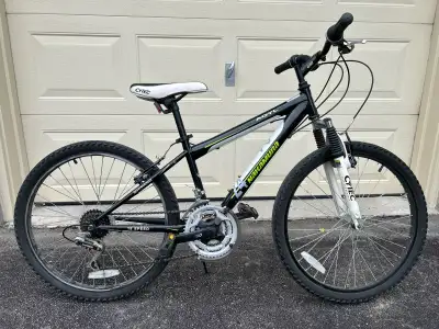 24” mountain bike with front suspension