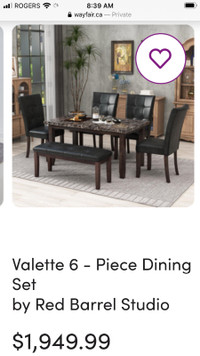 Dining table set