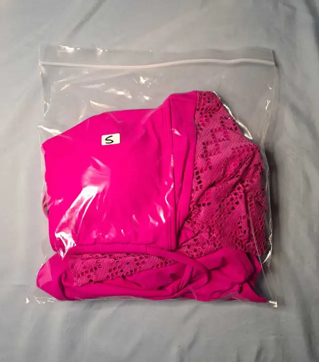 NEW Magenta Pink Lace 2pc Tankini Swimsuit w/Boy Shorts in Women's - Other in Edmonton - Image 10