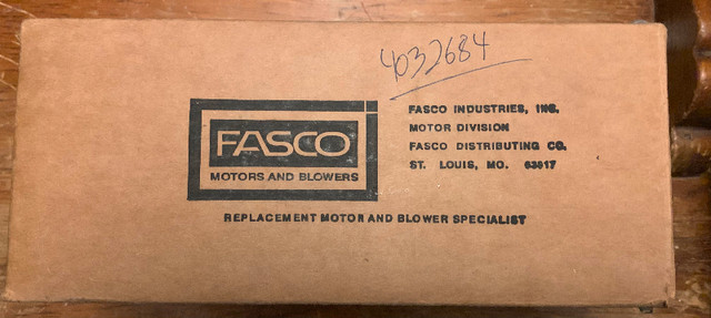 Blower motor. Fasco brand. Brand new in box dans Pièces et accessoires pour équipement lourd  à Ouest de l’Île - Image 3