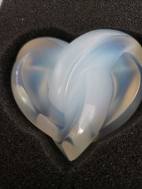 Lalique heart paper weight
