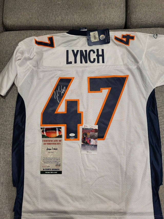 John Lynch signed Broncos jersey w/COA  in Arts & Collectibles in Edmonton - Image 2