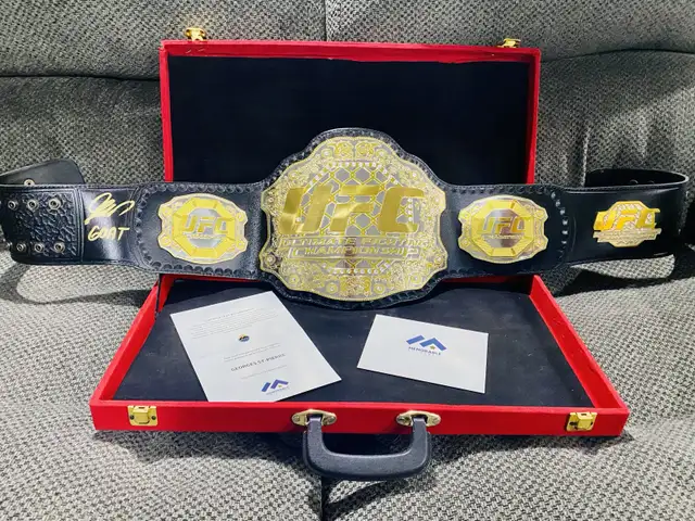 Georges St-Pierre Autographed UFC Championship Belt in Arts & Collectibles in London - Image 2
