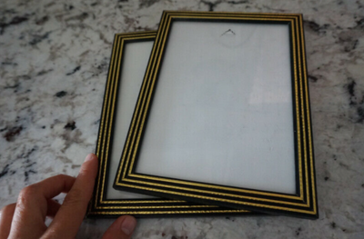 Picture Frames - Set of 2 - Wall Decor or Tabletop - Black/Gold, View more
