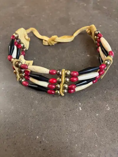 Indian Heritage Art - Native Canadian Choker / Headband NEW, View more