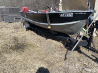 Fishing boat (Tinner) no motor, with trailer 