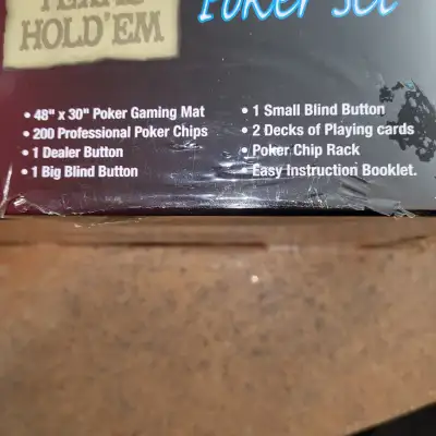Have complete set of poker chips and extras New still in can. Asking $40.00 if interested call or te...