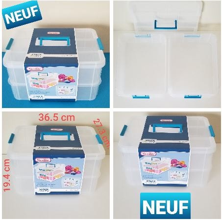 Boîte décorative à deux étages, pour ranger bricolage, artisanat ...