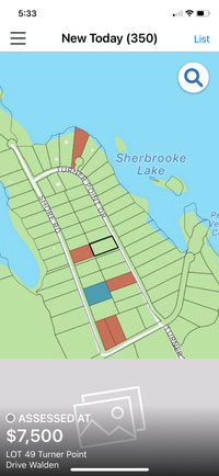 Cleared lot for sale on Sherbrooke Lake