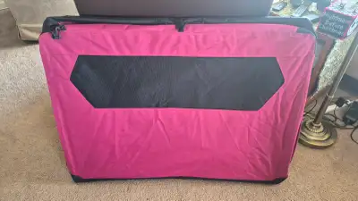 New Amazon Basics 42 inch Soft Pet Crate Pink, View more