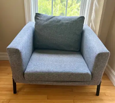 Modern Gray Accent Chair -Excellent Condition, View more