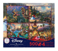 Disney Thomas Kinkade Jigsaw Puzzle 4 Posters, 500 Pcs Each