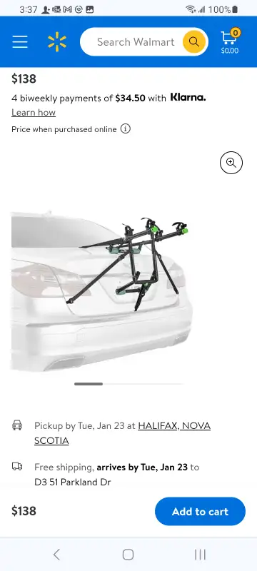 Allen Sports Deluxe 2-Bike Trunk Mount Rack.  New in box., View more