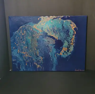 Original Abstract Fluid Art Painting Seraph-Eden  Signed, View more