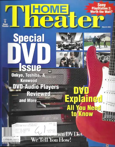 A great looking magazine! This is the March 2001 (Volume 8 Number 3) issue of HOME THEATRE magazine....