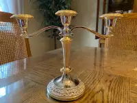 3 Arm Candelabra - silver and gold