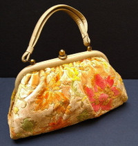 Vintage floral tapestry carpet handbag /purse REDUCED!