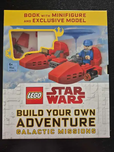 LEGO Star Wars Build Your Own Adventure Galactic Missions book, complete with a minifigure and exclu...
