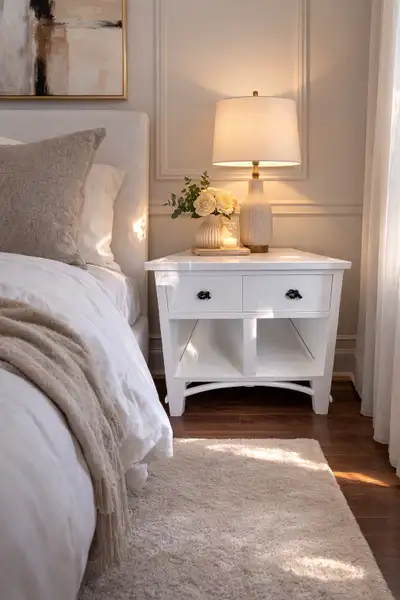 White Nightstand, View more