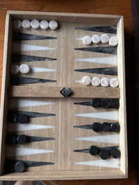 Jeu de backgammon en onyx 