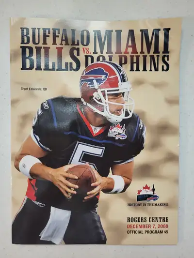 Buffalo Bills vs Miami Dolphins Program Rogers Centre 2008