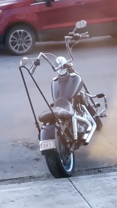 $14000 or trade 2009 Custom HD Dyna Street Bob Chopper - Sale or Trade for side by side with low km...