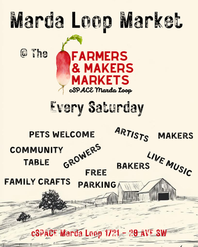 The Farmers' & Makers Market at cSPACE Marda Loop is on every Saturday from 10am til 2pm and is a gr...