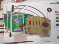 1992 McDonald's MVP Donruss Baseball 4 Card Unopened Pack
