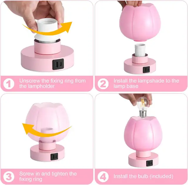 Small Touch Bedside Lamp, Dimmable with USB-CA Charging Ports, P in Indoor Lighting & Fans in Oshawa / Durham Region - Image 8