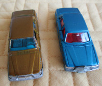 1976 Tomy Tomica Blue Mercedes or Gold Yatming Benz 450 SEL