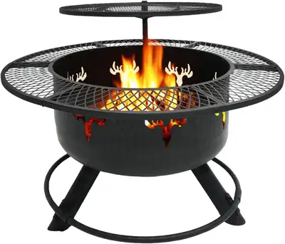 Outdoor Fire Pit with Grill, View more
