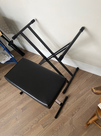 Keyboard folding stand and bench