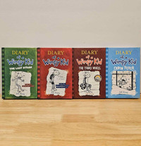 Diary of a wimpy kid 4 books hardcover like new