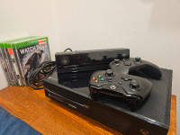 X Box One Console + Kinect, 2 Controllers, 6 Games