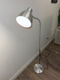 FOR SALE - Floor/reading lamp, aluminum chrome effect