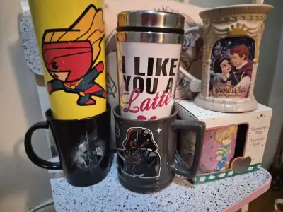 Variety of Character Mugs and travel mugs, View more