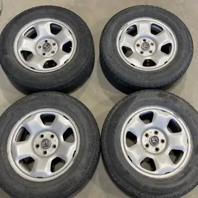 SELLING 17” RIMS 5 X 120 is the bolt pattern. They will fit Pilot, Ridgeline & Odyssey Winter tires...