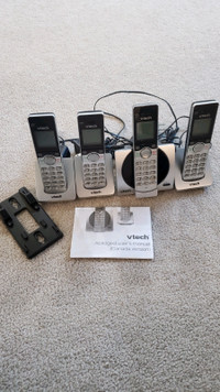Vtech Home Cordless Phone w/ Base (4 Phones & Chargers)