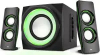 Bluetooth Speakers with Subwoofer and LED Lights