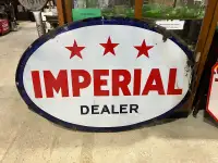 Nice double sided porcelain Imperial 3 star sign 