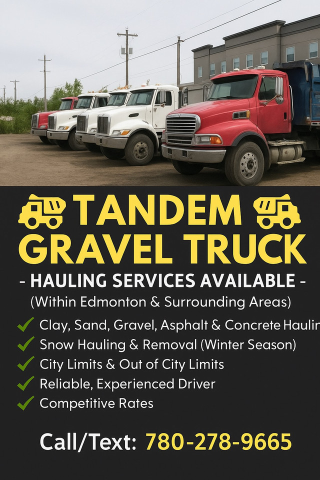 TANDEM TRUCKS FOR HIRE in Heavy Trucks in Edmonton
