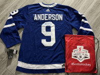 Signed Glenn Anderson Adidas Toronto Maple Leafs Hockey Jersey