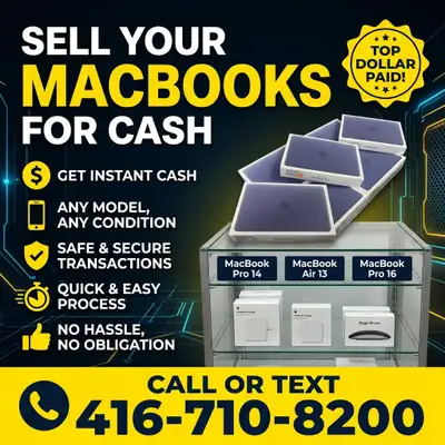 Top Dollar Paid for Apple MacBooks (Air & Pro), View more