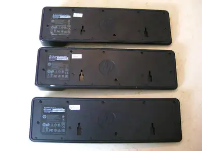 3 Like New HP Ultra Slim Docking Stations #D9Y32AA#ABA w/ Plugs, View more